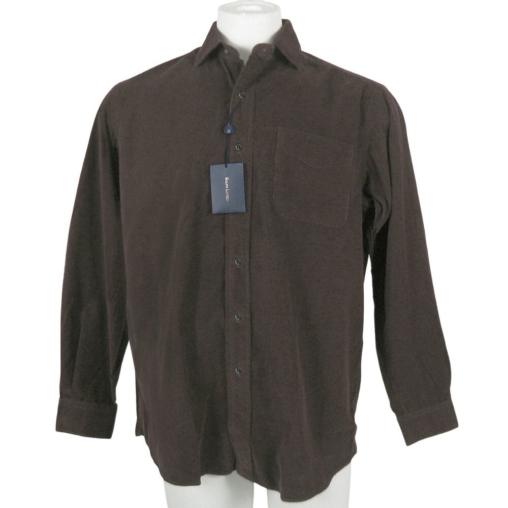 NEW Polo Ralph Lauren Westerton Style Shirt!  XL  Brown  Luxury Fine Corduroy